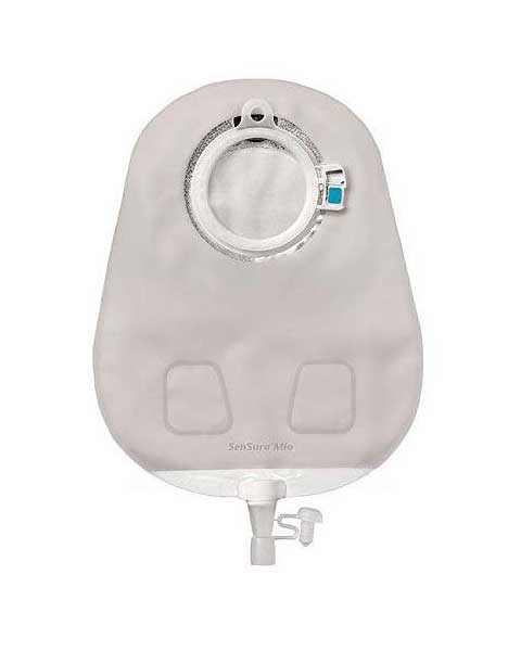 Coloplast SenSura Mio Click Urostomy Pouch - 10 per box, 50MM (2") / RED, OPAQUE - MAXI 26CM (10.25")