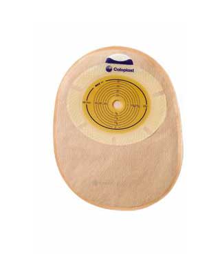 Coloplast Sensura 1-Piece Closed Pouch Convex Light - 10 per box, 28MM (1 1/8"), OPAQUE - MIDI 18CM (7")
