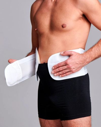 CUI Unisex Anti Roll Mesh Ostomy Hernia Support Belt - 15cm/6inch - 1 each, 15 CM / 6 INCH, XSMALL - WHITE - NO OPENING