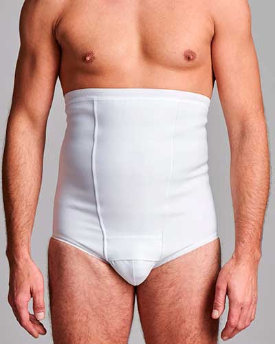 CUI Mens Hernia High Waist Support Girdle Brief - 1 each, XLARGE, BLACK