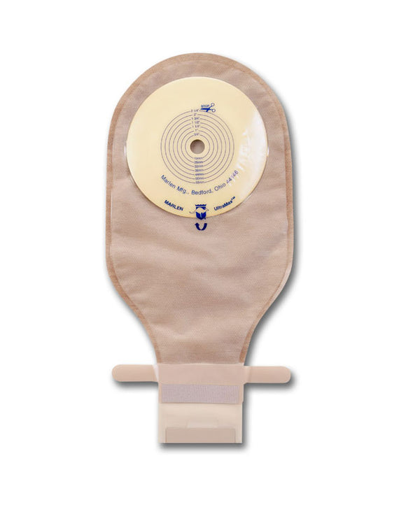 Marlen MiniMax 1-Piece Drainable Pouch with Kwick-Klose II Fastener with AquaTack Barrier - Cut to Fit - 5 per box, WITH FILTER - CUT TO FIT - 1/2"-2 1/4" (12-58MM)