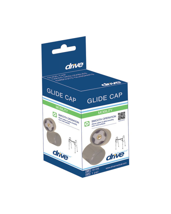 Drive Walker Glide Cap Grey - 1 pair