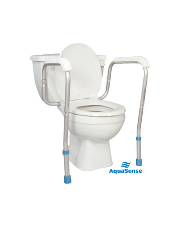 AquaSense Barres d'appui réglables pour toilettes - 1 unité