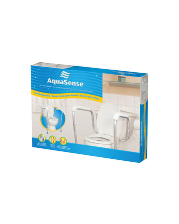 AquaSense Barres d'appui réglables pour toilettes - 1 unité - 0