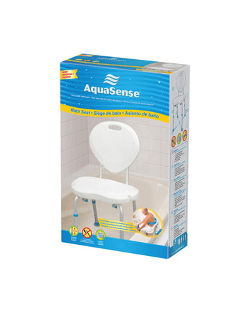 Siège de bain ergonomique réglable AquaSense avec dossier – 1 unité - 0