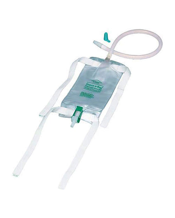Poche de jambe Bard Dispoz-a-bag avec valve Flip Flo et sangles 960 ml - 1 unité