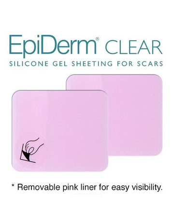 Biodermis Epi-Derm Patch de gel de silicone 5 cm x 6,35 cm - Gel transparent (5 paires par paquet)