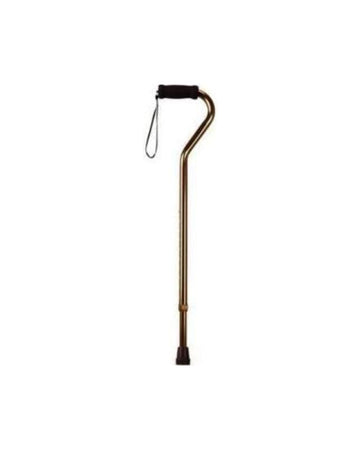 Canne en aluminium réglable, poignée décalée, bronze - 1 ch.