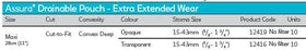 Coloplast Assura 1-Piece Drainable Pouch Clamp Closure Extra Extended Wear Convex Deep - 10 per box, 15-43MM (5/8"-1 3/4"), OPAQUE - MAXI 28CM (11") - 0