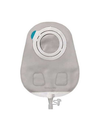 Poche de stomie Coloplast SenSura Mio Flex Urostomie - 10 par boîte, 50MM (2") / ROUGE, OPAQUE AVEC FENÊTRE D'INSPECTION - MAXI 26CM (10 1/4")