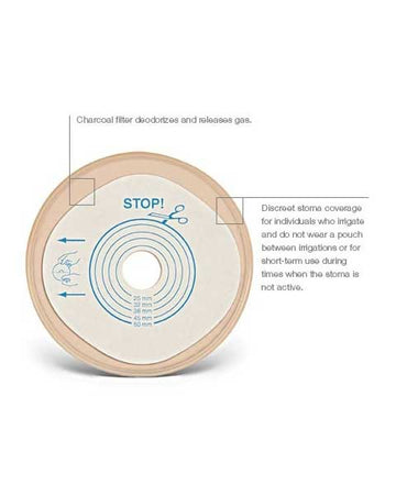 Convatec ActiveLife Bouchon pour stomie 1 pièce avec protecteur cutané Stomahesive et filtre - 30 par boîte, 19MM - 50MM (3/4" - 2"), OPAQUE - 0