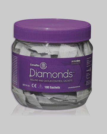 Sachets de gel anti-odeurs Convatec Diamonds - 100 par pot