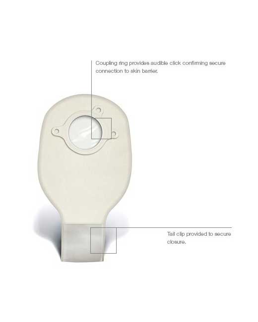 Convatec Little Ones Standard Drainable Pouch - 10 per box, BROWN, TRANSPARENT (1 SIDED COMFORT PANEL) - 15.2CM (6")