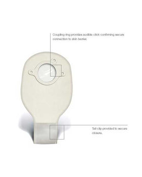 Convatec Little Ones Standard Drainable Pouch - 10 per box, GREEN, TRANSPARENT (1 SIDED COMFORT PANEL) - 15.2CM (6") - 0