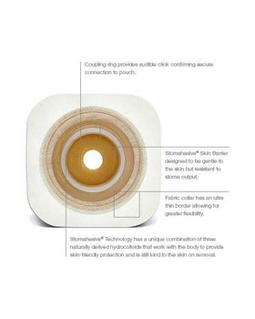 Convatec Little Ones Flexible Stomahesive Skin Barrier - 5 per box, 12.7MM - 19.05MM (1/2" - 3/4"), BROWN - WITH TAPE - 0