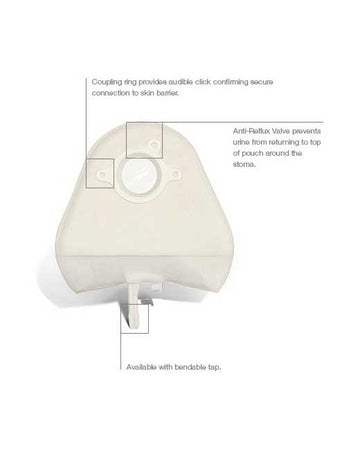 Poche d'urostomie standard deux pièces transparente Convatec Little Ones - 10 par boîte, BRUN - 32MM (1¼") - 0