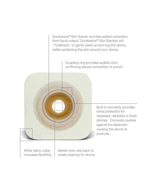 Convatec Natura Durahesive Moldable Skin Barrier - 10 per box, 33MM - 45MM (1 1/4" - 1 3/4"), RED - HYDROCOLLOID COLLAR