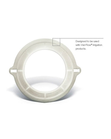 Plaque frontale d'adaptateur d'irrigation en 2 parties Visi Flow de Convatec, bleue/70 mm (2 3/4") - 1 par boîte - 0