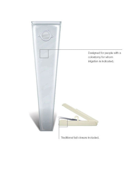 Convatec Visi Flow 2-Piece Irrigation Sleeve - Transparent - Red/57mm 2 1/4" - 5 per box