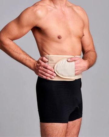 CUI Ceinture de soutien herniaire et pour stomie en maille anti-roulement Unisexe - 15 cm/6 pouces - 1 unité, 15 CM / 6 POUCES, MOYEN - BEIGE - SANS OUVERTURE - 0