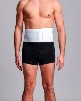 CUI Unisex Anti Roll Mesh Ostomy Hernia Support Belt - 15cm/6inch - 1 each, 15 CM / 6 INCH, LARGE - WHITE - NO OPENING