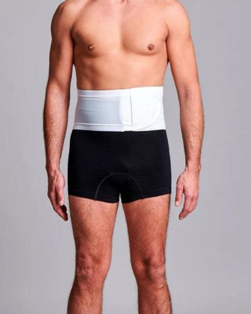 CUI Ceinture de soutien anti-roulement en maille pour stomie et hernie unisexe - 15 cm/6 pouces - 1 pièce, 15 CM / 6 POUCES, GRANDE - BLANC - SANS OUVERTURE