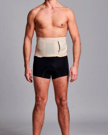 Ceinture de support hernie/stomie unisexe anti-roulement en maille CUI - 20cm/8inch - 1 pièce, 20 CM / 8 POUCES, TTRGRANDE - BEIGE - SANS OUVERTURE