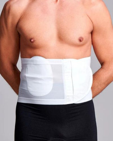 CUI Ceinture de Soutien Unisexe Anti-Roulement en Maille pour Hernie Stomiale - 20 cm/8 pouces - 1 unité, 20 CM / 8 POUCES, PETIT - BLANC - SANS OUVERTURE