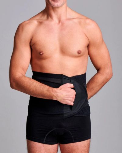 CUI Unisex Anti Roll Mesh Ostomy Hernia Support Belt - 26cm/10inch - 1 each, 26 CM / 10 INCH, MEDIUM - BLACK - NO OPENING - 0