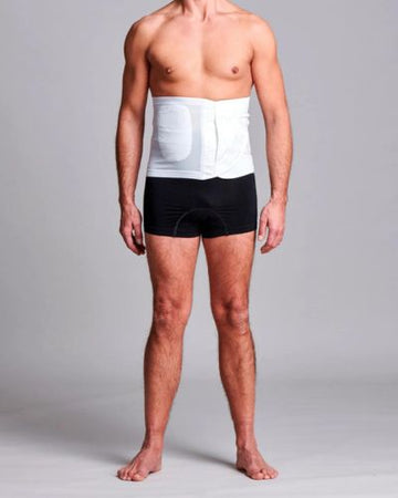 CUI Ceinture de soutien anti-roulement en maille pour stomie et hernie unisexe - 15 cm/6 pouces - 1 unité, 26 CM / 10 POUCES, TRÈS PETIT - BLANC - SANS OUVERTURE - 0