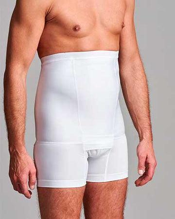 CUI Gaine de soutien pour homme taille haute avec jambes pour hernie - 1 unité, GRANDE, NOIR - 0
