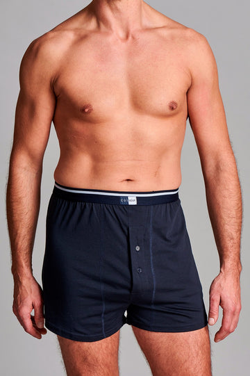 CUI Boxer Coton Taille Haute pour Homme Ostomy - 1 pièce, GRANDE, BLANC - JUMEAU