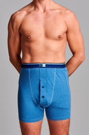 CUI Mens Ostomy High Waist Cotton Fitted Trunk - 1 each, SMALL, DENIM - TWIN-1