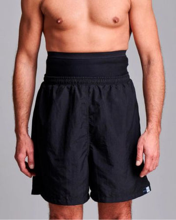 CUI Short de bain pour stomie pour hommes - 1 de chaque, PETIT, NOIR - TWIN **INDISPONIBLE TEMPORAIRE**