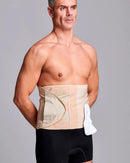 CUI Unisex Adjustable Hole Anti Roll Ostomy Hernia Support Belt - 26cm/10inch - 1 each, XXLARGE, LEFT - BEIGE - WITH POUCH OPENING-2