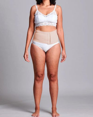 Ceinture de soutien unisexe anti-roulement pour hernie et stomie CUI - 16cm/6inch - 1 unité, 16 CM / 6 POUCES, MOYEN - BEIGE - SANS OUVERTURE