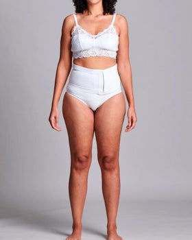 CUI Unisex Anti Roll Wraparound Ostomy Hernia Support Belt - 16cm/6inch - 1 each, 16 CM / 6 INCH, MEDIUM - WHITE - NO OPENING - 0