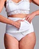 CUI Unisex Anti Roll Wraparound Ostomy Hernia Support Belt - 20cm/8inch - 1 each, 20 CM / 8 INCH, LARGE - WHITE - NO OPENING-1