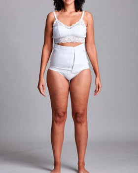 CUI Unisex Anti Roll Wraparound Ostomy Hernia Support Belt - 26cm/10inch - 1 each, 26 CM / 10 INCH, LARGE - WHITE - NO OPENING - 0