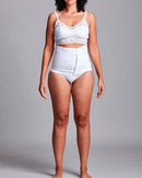 CUI Unisex Anti Roll Wraparound Ostomy Hernia Support Belt - 26cm/10inch - 1 each, 26 CM / 10 INCH, SMALL - WHITE - NO OPENING-2