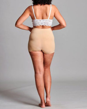 Caleçon de maintien sans couture CUI unisexe pour stomie - 1 unité, MOYEN/GRAND, BEIGE - 0