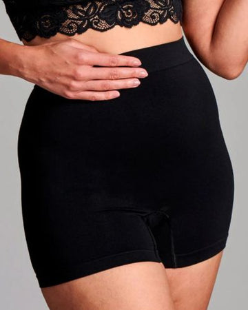 Caleçon Boxer Sans Couture de Support d'Ostomie Unisexe CUI - 1 unité, GRANDE/TRÈS GRANDE, NOIR - 0