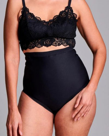 CUI Ceinture gaine culotte taille haute de maintien hernie pour femme - 1 unité, MEDIUM, NOIR - HAUT