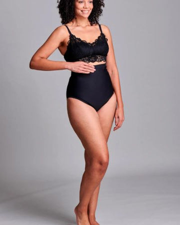 CUI Gainette de soutien taille haute pour hernie femme - 1 unité, GRANDE, NOIR - HAUTE - 0