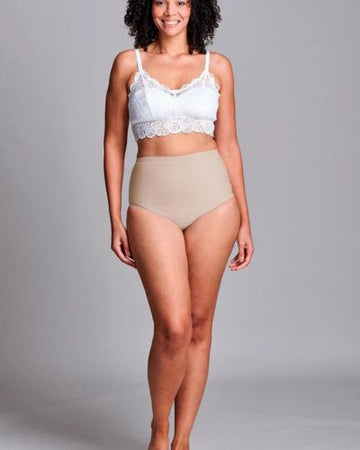 CUI Women's Hernia Low Waist Support Girdle Brief - 1 pièce, MEDIUM, BEIGE - LOW