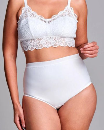CUI Gaine culotte taille basse de soutien hernie pour femme - 1 pièce, GRANDE, BLANC - BASSE