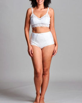 CUI Womens Ostomy Fulciolite Support Brief - 1 each, 18, WHITE - LEFT - 0