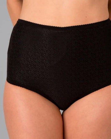 CUI Culotte taille haute 100% coton pour femme (stomisée) - 1 pièce, taille 14, NOIR - LOT DE 2