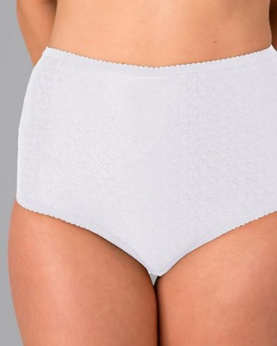 CUI Womens Ostomy High Waist Cotton Full Brief - 1 each, 22, WHITE - TWIN
