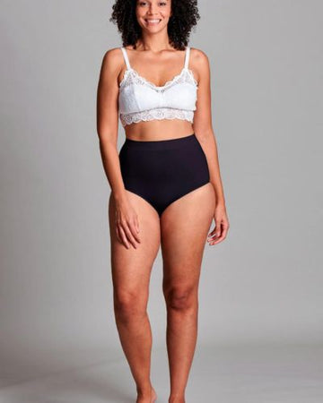 CUI Culotte de soutien sans couture pour femmes stomisées - 1 pièce, TRES GRANDE/TRES TRES GRANDE, NOIR